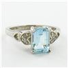 14K Gold 1.94ct Blue Topaz+Diamond Ladies Ring Appraisal $1815 (JEW-1113)