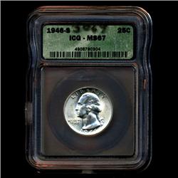 1946S Washington 25c Quarter Coin Graded MS67 (COI-3069)