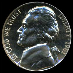 1961 Jefferson Proof Nickel Super Gem Graded PR69 DCAM (COI-3750)