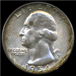1954S Washington Quarter Super GEM Graded (COI-3745)