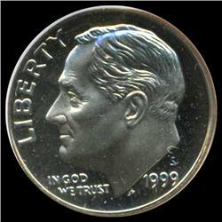 1999S Roosevelt Dime PR70 Graded Proof GEM (COI-3743)