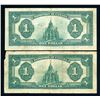 Image 2 : Dominion of Canada $1.00 1923 A Pair of DC-25 Banknotes VG-VF
