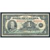 Image 1 : Bank of Canada $1.00 1935 English BC-1 Banknote Very Good+