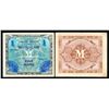 Image 2 : Germany 1 Mark 1944 P-192a. A Baker's Dozen of Occupied Banknotes VF-EF+