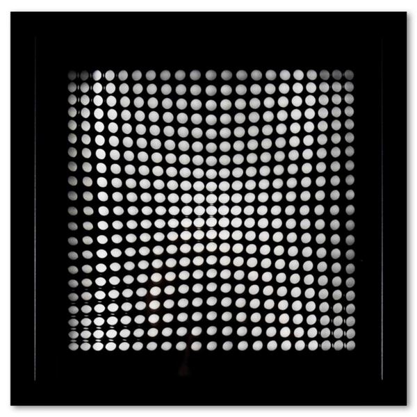 Victor Vasarely (1908-1997), "Trois Dimensions Optique de la série Cinetiques" Framed 1973 Dimension