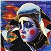 Image 2 : Martiros Manoukian, "Wistful Beauty" Framed Limited Edition Mixed Media Silkscreen, PP Numbered and 