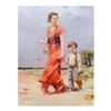 Image 1 : Pino (1939-2010), "A Day At the Beach" Hand Signed Limited Edition on Canvas with Certificate of Aut