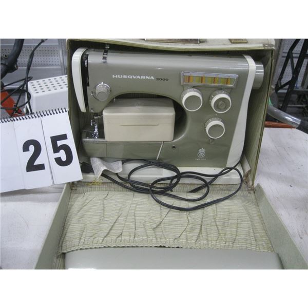 Vintage Husqvarna Sewing Machine With Accessories