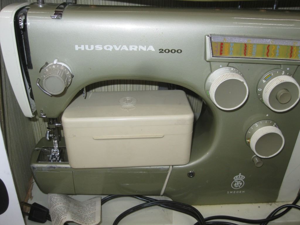 Vintage Husqvarna Sewing Machine With Accessories