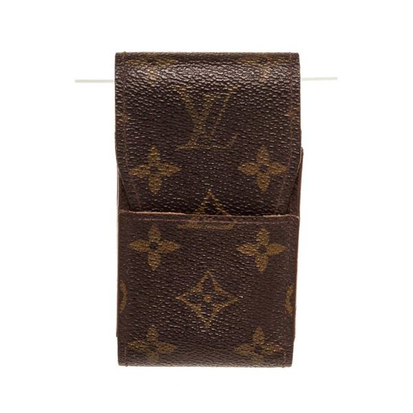 Louis Vuitton Brown Monogram Canvas Cigarette Case Clutch