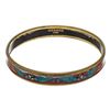 Image 1 : Hermes Multicolor Narrow Printed Enamel Bangle Bracelet