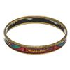 Image 3 : Hermes Multicolor Narrow Printed Enamel Bangle Bracelet