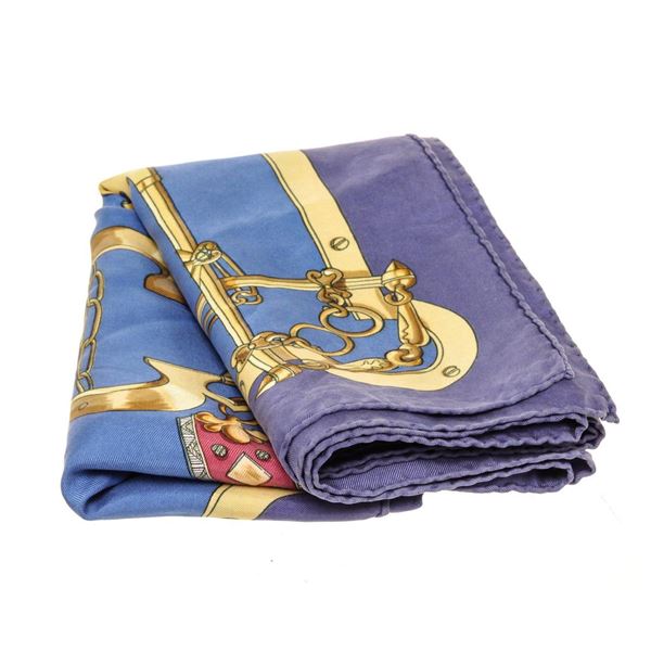 Hermes Multicolor Silk Scarf