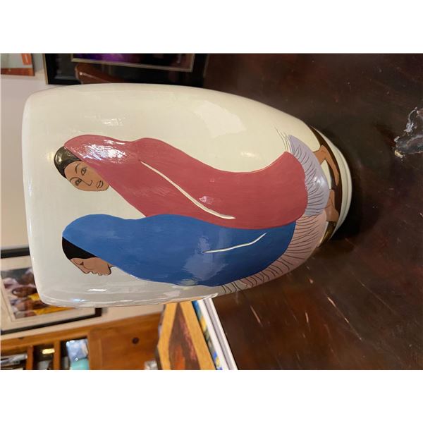 Walking Women, Deep Blue (Vase) by RC Gorman