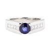Image 2 : 1.99 ctw Sapphire And Diamond Ring - 14KT White Gold