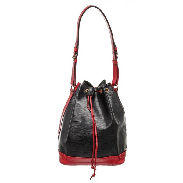 Louis Vuitton Black Red Epi leather Noe GM Bucket Bag