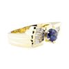 Image 1 : 1.43 ctw Sapphire And Diamond Ring - 14KT Yellow Gold