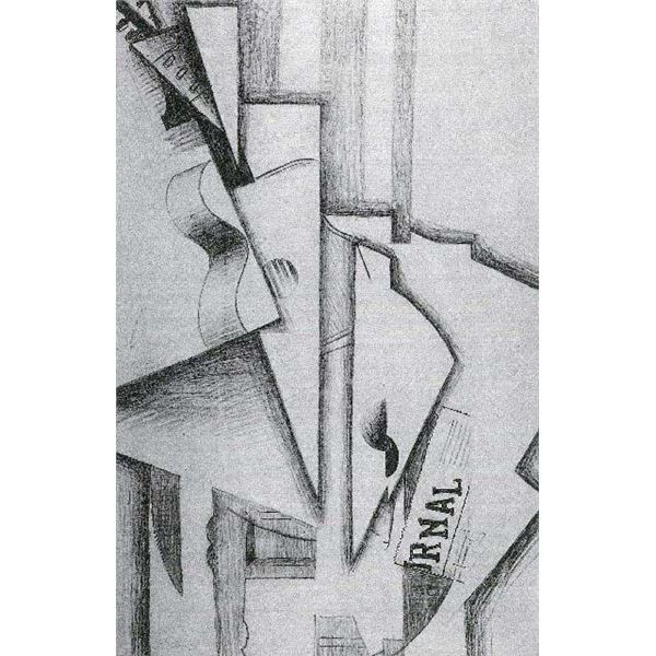 Juan Gris - Guitar And Newspaper On A Table