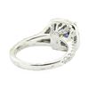Image 3 : 2.47 ctw Round Brilliant Blue Sapphire And Diamond Ring - 14KT White Gold
