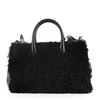 Image 3 : Balenciaga Black Leather Padlock Nude Work Tote Fur with Leather XS