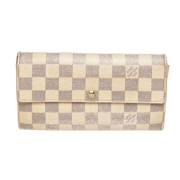 Louis Vuitton Beige Damier Canvas Sarah Wallet