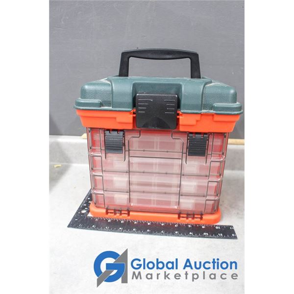 Small Red Plastic Organizer/Tackle Box