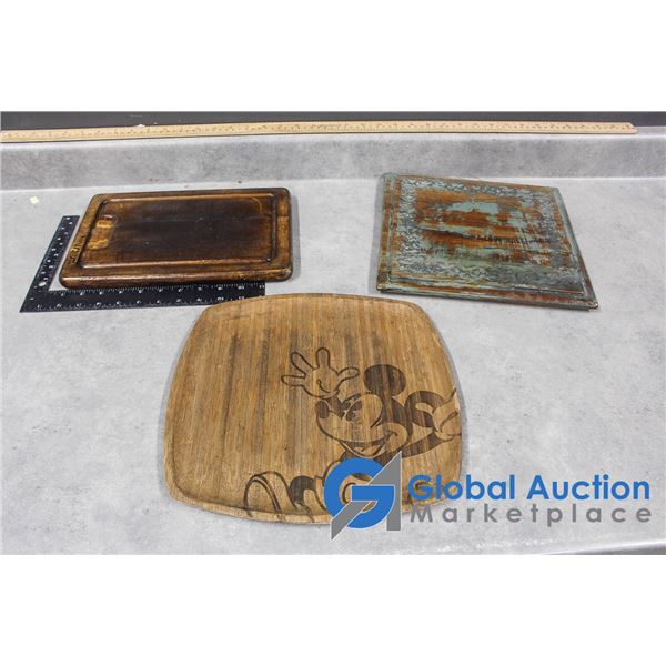 Wooden Cutting Board, Mickey Mouse wood Plate, etc