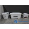 Image 1 : Retro Style Tin Pails and Planter