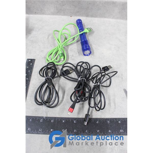 Charging Cords and FlashLight