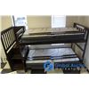 Image 1 : **Dark Brown Bunk Beds w/Built-In Stairs & 4 Storage Drawers