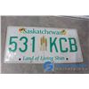 Image 2 : Metal Walking Sign and Sask License Plate