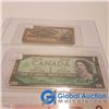 Image 3 : Canadian 1900 Twenty Five Cent Bill, 1967 One Dollar Bill and 1986 Two Dollar Bill