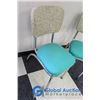 Image 2 : **(2) MCM Teal Chrome Chairs - BID PRICE PER CHAIR, TIMES 2