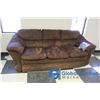 Image 1 : **Chocolate Brown Fabric Sofa