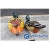 Image 4 : (2) Wooden Carved Ducks