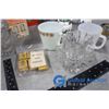 Image 2 : Vintage Fire King & Pyrex Mugs, Winter Tea Set, etc