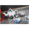 Image 8 : Vintage Fire King & Pyrex Mugs, Winter Tea Set, etc