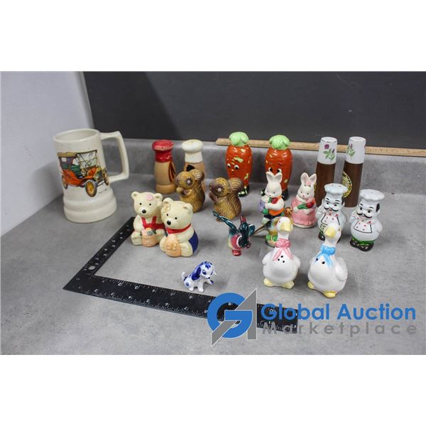 Salt & Pepper Collection - Model T Stein, Squirrels/Bears/Bunny Shakers