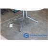 Image 2 : **42" Round Kitchen Table w/ 18" Leaf, Chrome Legs