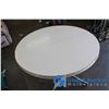 Image 3 : **42" Round Kitchen Table w/ 18" Leaf, Chrome Legs