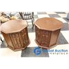 Image 1 : **(2) Octagon Side Tables -BID PRICE x2