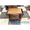 Image 1 : **Wooden Side Table w/Magazine Holder