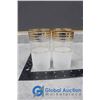 Image 1 : (2) Gold Colored Rimed Frosted Glasses