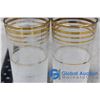 Image 2 : (2) Gold Colored Rimed Frosted Glasses