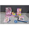 Image 1 : Barbie Collectibles - Barbie and Accessories in Back pack, Coasters, Soap, etc