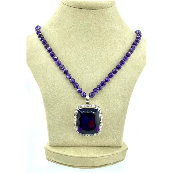 KELLY MITCHELL: Gorgeous 55-Carat Amethyst and Diamond Necklace