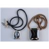 Image 1 : Lot of 2 Necklaces Cat's Eye and Onyx