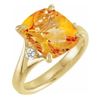 Image 1 : Michigan – Custom Citrine and Diamond Ring