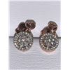 Image 1 : Ladies .925 Silver Round Cut .36 Carat Diamond Earring Set Appraisal $650.00