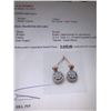 Image 4 : Ladies .925 Silver Round Cut .36 Carat Diamond Earring Set Appraisal $650.00